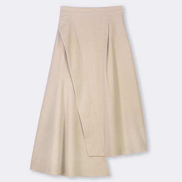 NWT Riva Tailored Pinstripe Two-Piece Skirt Suit in Light Beige - Picture 8 of 12